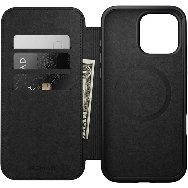 Nomad Modern Leather Folio MagSafe púzdro iPhone 16 Pro Max svetlo hnedé - Puzdra - Obrázok 519c586d6def4aab91d71dd925b725d2