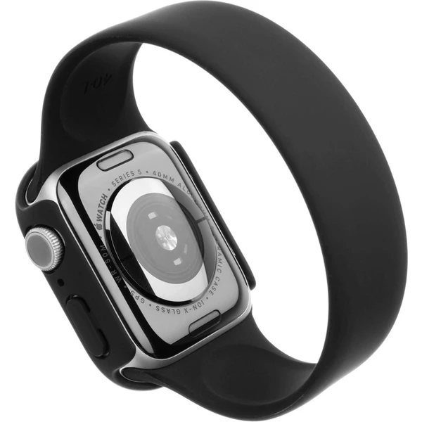 FIXED Pure+ púzdro s temperovaným sklom Apple Watch 44mm čierne - Puzdra - Obrázok 51D4100501
