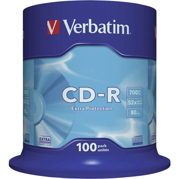 VERBATIM CD-R(100 ks)Spindle/EP/DL/52x/700MB - Optické disky - Hlavný obrázok