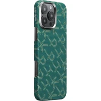 Pitaka Tactile Woven Case kryt iPhone 16 Pro Max PTK Green/Gold - Puzdra