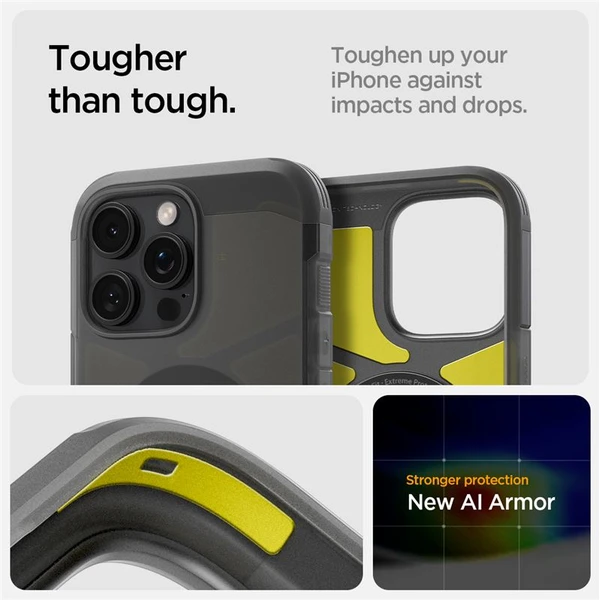 Spigen Tough Armor MagSafe kryt iPhone 16 Pro Max frost black - Puzdra - Obrázok 51b6b047a45e41658d48b0e46a107e91
