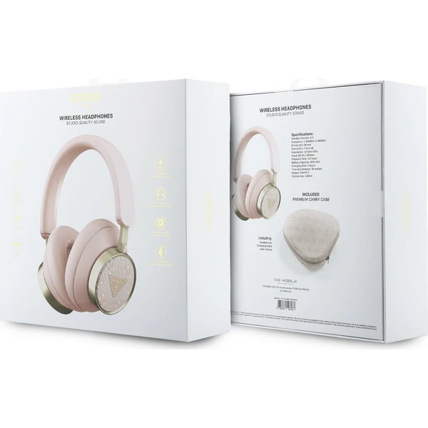 Guess PU 4G Triangle Logo ENC bezdrôtové slúchadlá ružové - Slúchadlá - Obrázok 521cf85e37f348adbaf68f26f0cd6bd6