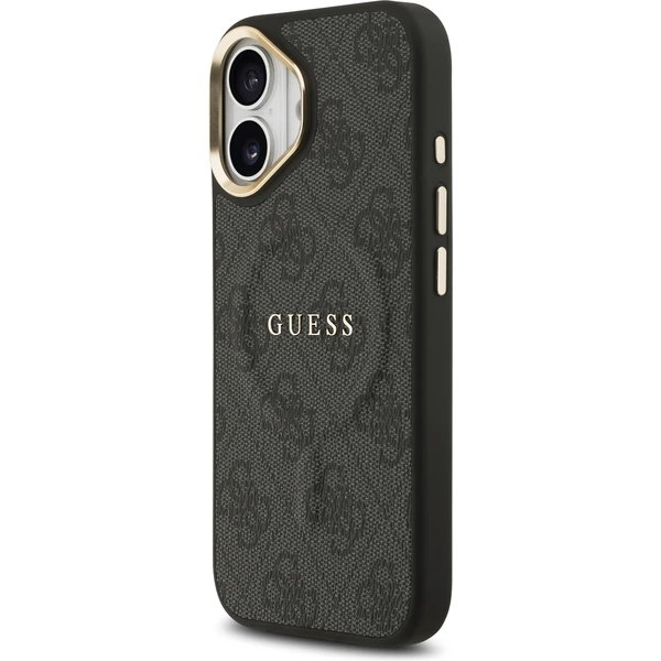 Guess PU Leather 4G Gold Frame MagSafe kryt iPhone 17 čierny - Puzdra - Obrázok 52232554e7864664b7faee269e1a83eb
