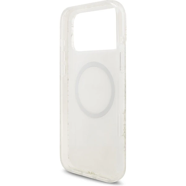 Guess IML Flowers Allover Strap MagSafe kryt iPhone 17 Pro Max biely - Puzdra - Obrázok 522b338dd0a340ae92b3547dc62fad9f