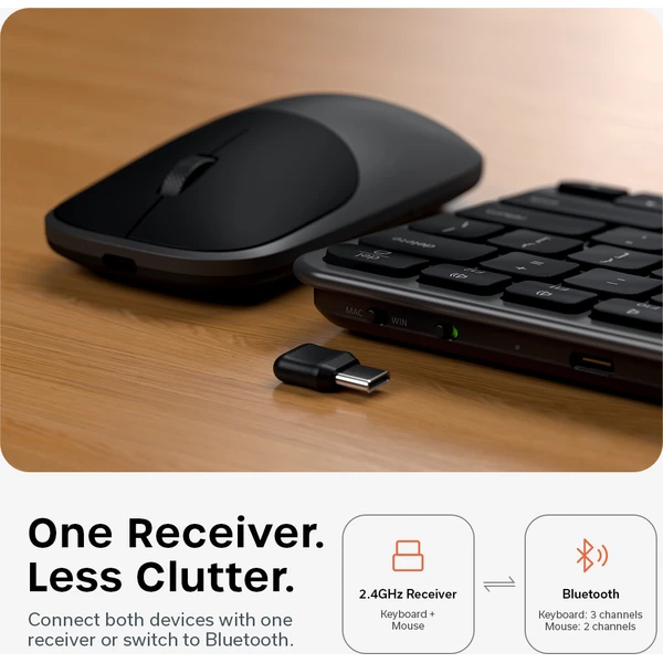 Satechi Slim CEX1 Wireless Combo (Keyboard and Mouse) - US English - Space Black - Klávesnicové sety - Obrázok 5241ad99627a4b6da44fd4db8a597d7a