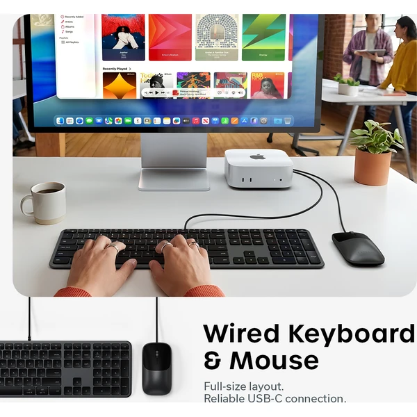 Satechi Slim CLX3 Wired Combo (Keyboard and Mouse) - US English - Space Black - Klávesnicové sety - Obrázok 5246c651bdf44618b711b849bdf33ce8