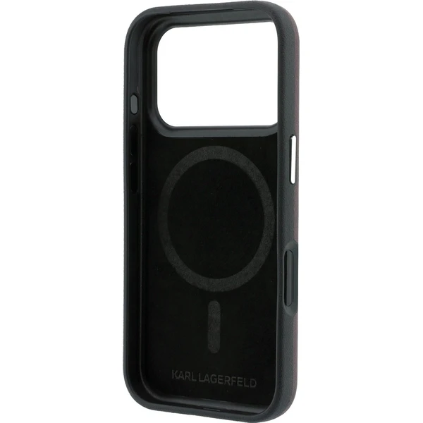 Karl Lagerfeld PU Semi Wrap Smooth Sketch Bodies Magsafe kryt iPhone 18 Pro vínový - Puzdra - Obrázok 525e50a9b5f24893834c45a25aa34245