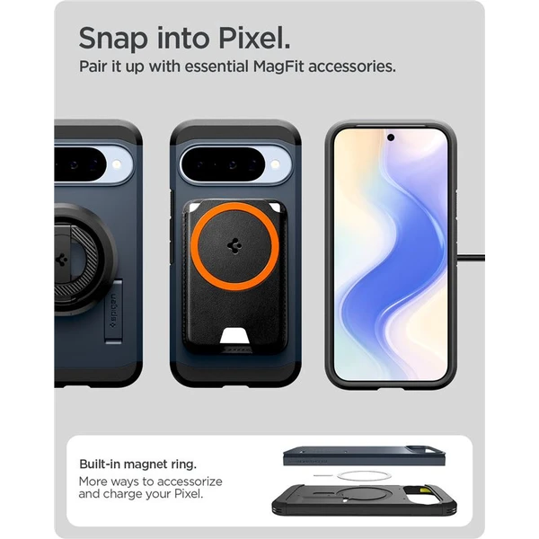 Spigen Tough Armor MagSafe kryt Google Pixel 10/10 Pro sivý - Puzdra - Obrázok 526e0c84bb2c4345aba8be41a989240b