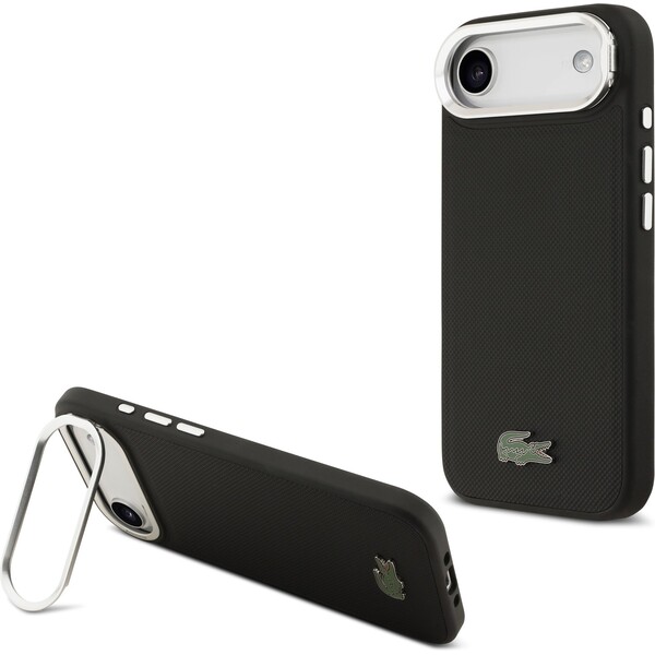 E-shop Lacoste Iconic Petit Pique Camera Stand MagSafe kryt iPhone Air čierny