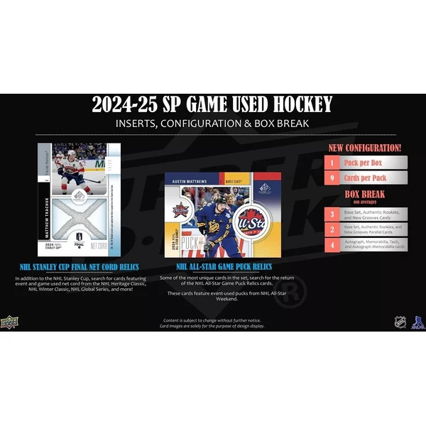2024-25 Upper Deck SP Game Used Hockey Hobby Box - Hokejové karty - Obrázok 527F000J01