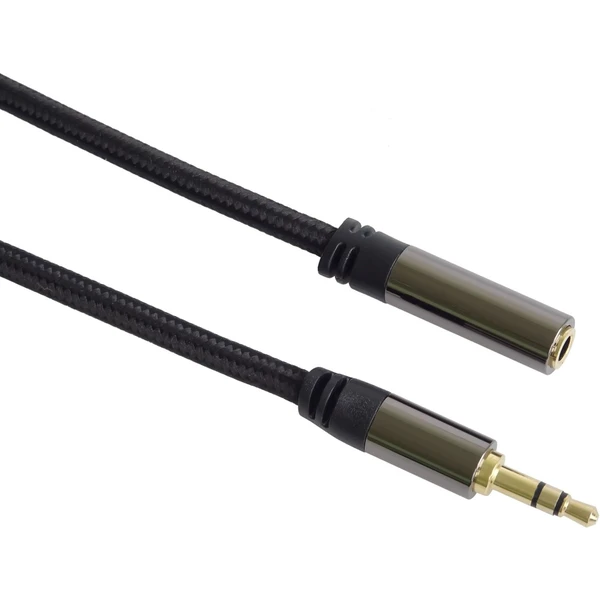 PremiumCord 3,5mm/3,5mm predlžovací kábel 1,5m čierny - Káble a redukcie - Hlavný obrázok