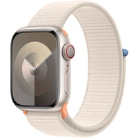Apple Watch Series 9 Cellular 41mm Hviezdne biely hliník s hviezdne bielym športovým prevliekacím re - Inteligentné hodinky