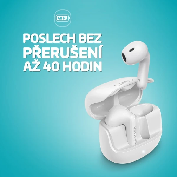 LAMAX Tones1 bezdrôtové slúchadlá biela - Slúchadlá - Obrázok 52E0000N01