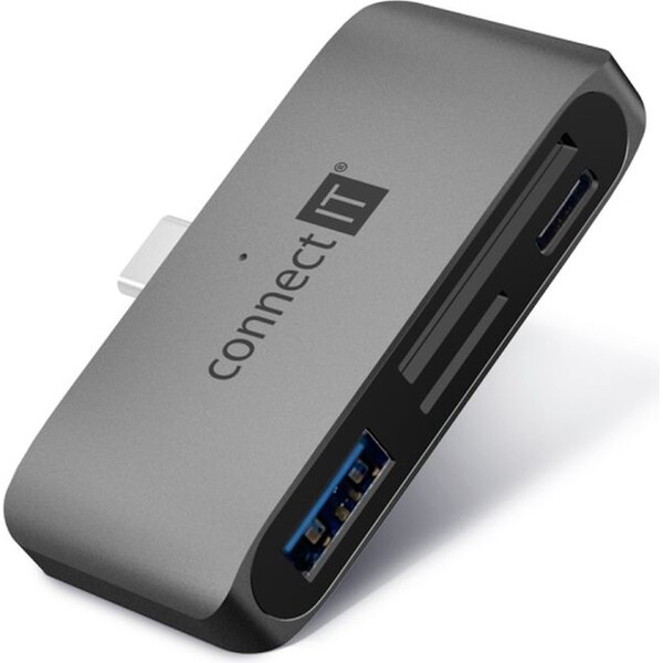 E-shop CONNECT IT CompactPRO externý USB-C húb s čítačkou kariet