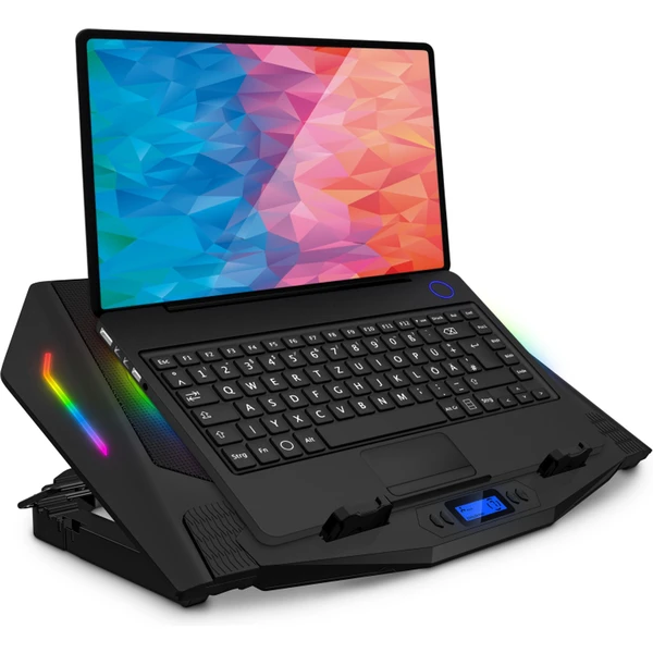 CONNECT IT NEO RGB chladiaca podložka pod notebook čierna - Chladiace podložky - Obrázok 52N0000J01