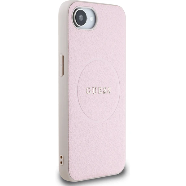 Guess PU Grained Classic Logo MagSafe kryt iPhone 17e/16e ružový - Puzdra - Obrázok 52ce5cf18546404a9022a9ebec1220dd