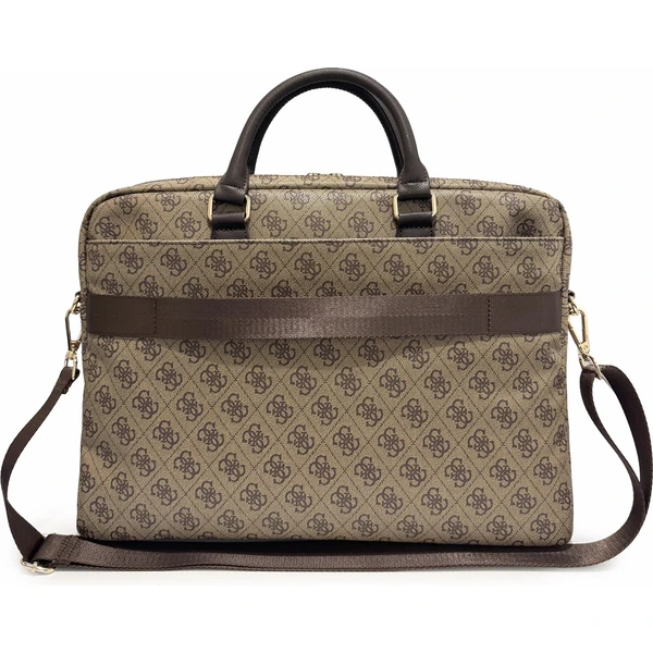 Guess PU 4G Stripe Metal Logo taška na notebook 16" hnědá - Puzdra - Obrázok 52e178ce7a0d44708d53346909eed134