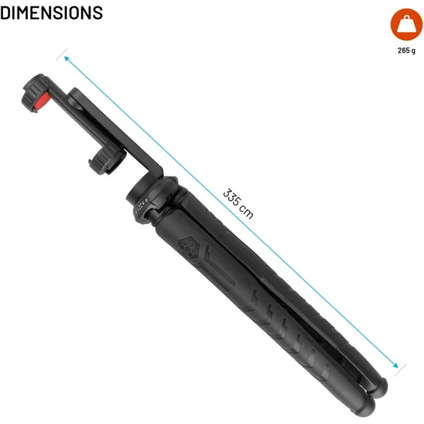 FIXED Creator flexibilný statív s 1/4" držiakom na telefón, čierny - Držiaky - Obrázok 52f07dfd98964545b9515eba78b8f9ee