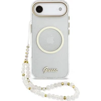 Guess IML Glitter Script Strap MagSafe kryt iPhone Air priehľadný - Puzdra