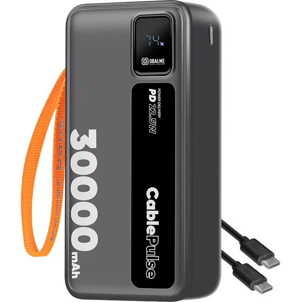 OBAL:ME CablePulse Powerbanka 30000mAh 22,5W Čierna - Powerbanky - Hlavný obrázok