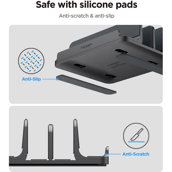 Spigen Vertical Laptop Stand (LD208S4) stojan na notebook/MacBook space gray - Stojany - Obrázok 5304c757bc7e4f9a9c4c216a20e56357