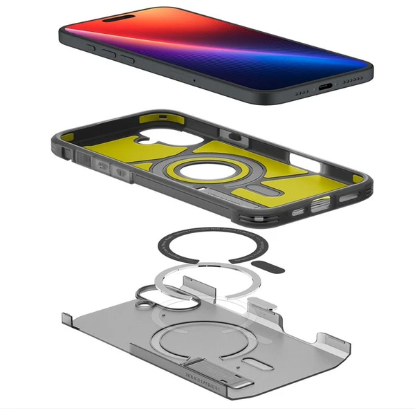 Spigen Tough Armor MagSafe kryt iPhone 16 frost black - Puzdra - Obrázok 532176ff87a3475f9b4dad75358e71b0