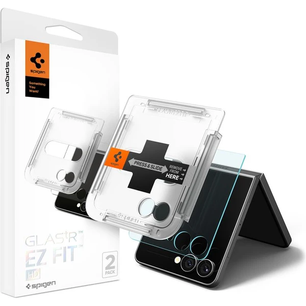 Spigen Glass TR EZ Fit HD sklo Samsung Galaxy Z Flip7 číre (2 ks) - Ochranné fólie a sklo - Hlavný obrázok