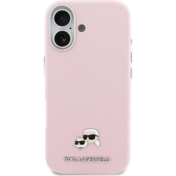 Karl Lagerfeld PU Karl and Choupette Heads Pins MagSafe kryt iPhone 17 ružový - Puzdra - Obrázok 53537850e6d7404db4912e50a6e0ef63