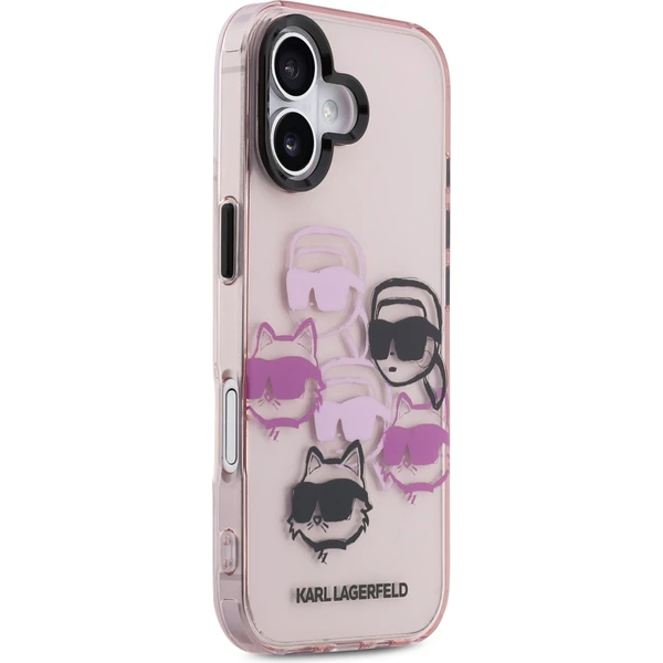 Karl Lagerfeld IML Multi K&CH Heads Zadný Kryt pre iPhone 17 ružový - Puzdra - Obrázok 537abcd8ab264cc8a28991d223caa184