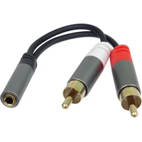 PremiumCord HQ 3,5mm/2x Cinch redukcia 0,15m čierna - Káble a redukcie