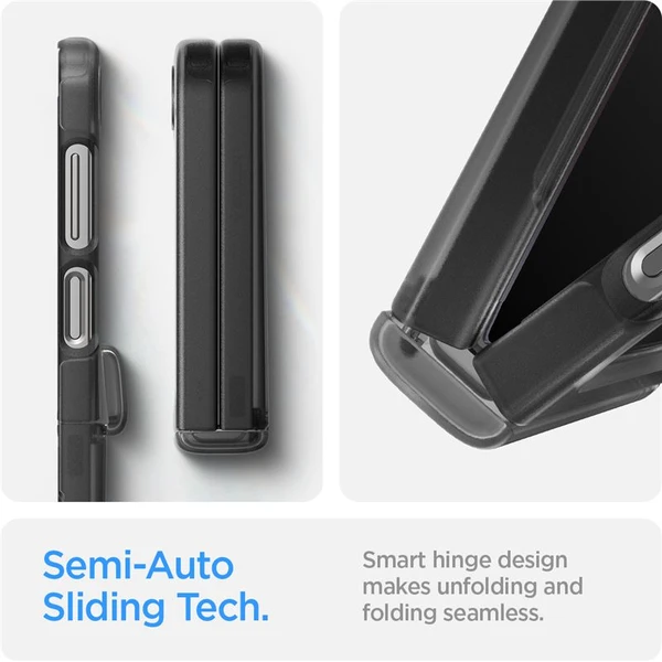 Spigen Ultra Hybrid Pro krytý Samsung Galaxy Z Flip6/Z Flip7 FE sivý - Puzdra - Obrázok 537f1d351c2947ee84e21d86b6fe227b