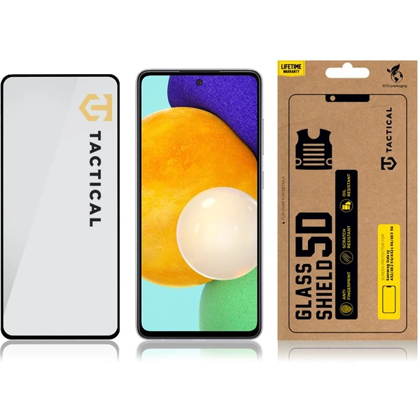 Tactical Glass Shield 5D sklo pre Samsung Galaxy A52/A52 5G/A52s/A53 čierne - Ochranné fólie a sklo - Obrázok 53JH100501