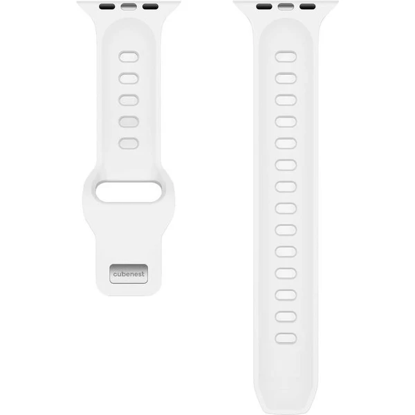 CubeNest Premium Silicon Band remienok Apple Watch 42-49 mm biely - Remienky - Obrázok 53UD000O01