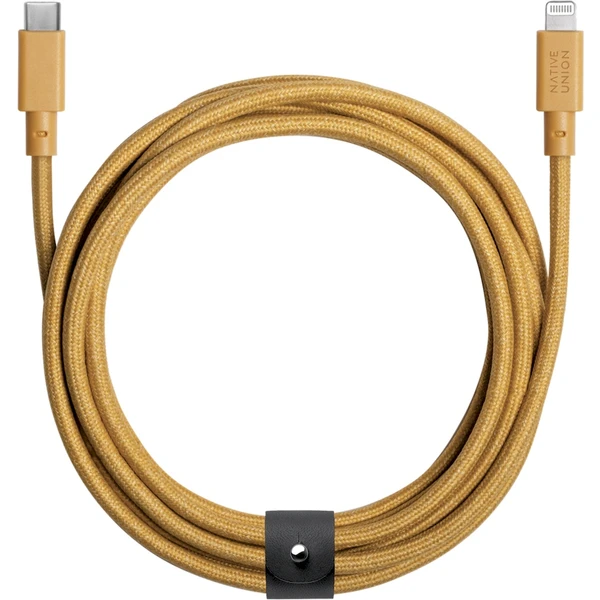 Native Union Belt Cable USB-C/Lightning napájací kábel 3m horčicový - Káble a redukcie - Hlavný obrázok