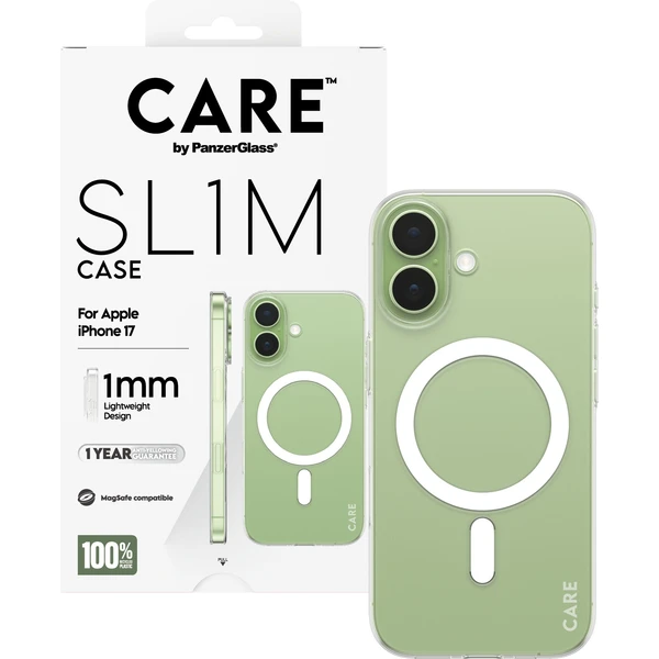 PanzerGlass® CARE SL1M (1mm) MagSafe kryt Apple iPhone 17 číry - Puzdra - Hlavný obrázok