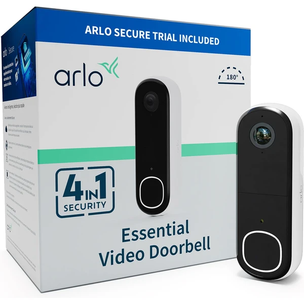 Arlo Essential (Gen.2) FHD bezdrôtový bezpečnostný videozvonček, biely - Inteligentné zvončeky - Hlavný obrázok