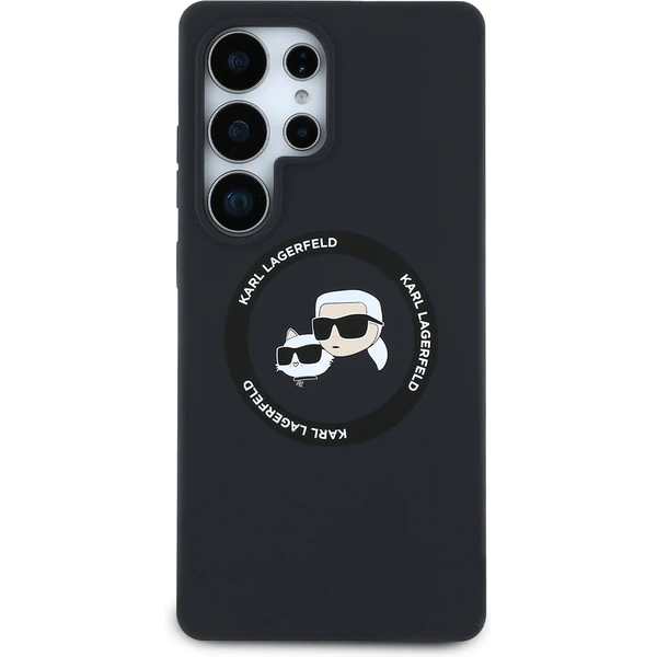 Karl Lagerfeld Liquid Silicone K&CH Heads MagSafe kryt Samsung Galaxy S25 Ultra čierny - Puzdra - Obrázok 53c04c236f3c43f5b9b0880fe5982363