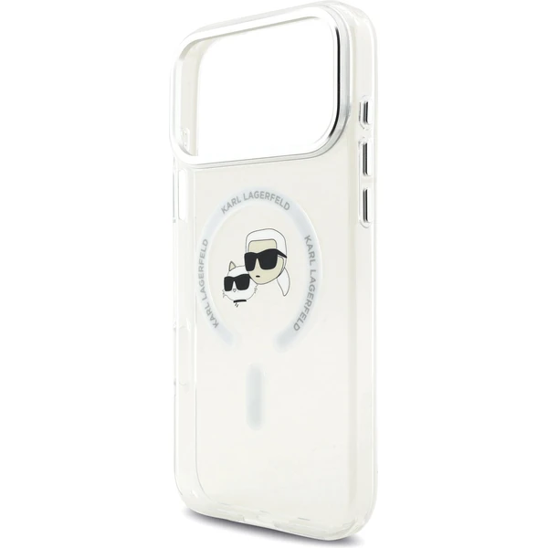 Karl Lagerfeld IML K&CH Heads Metal Frame MagSafe kryt iPhone 17 Pro Max číry - Puzdra - Obrázok 53d356e886704f8e93375aa3771d125d