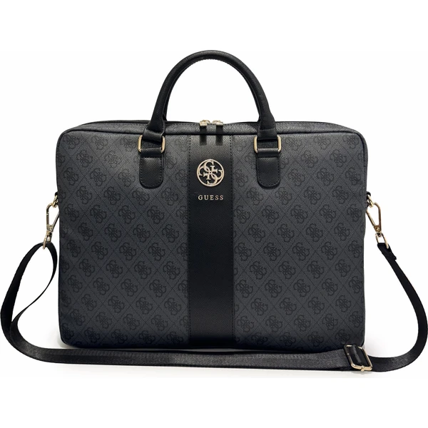 Guess PU 4G Stripe Metal Logo taška na notebook 16" černá - Puzdra - Hlavný obrázok