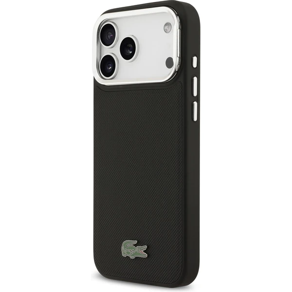 Lacoste Iconic Petit Pique Camera Stand MagSafe kryt iPhone 17 Pro Max čierny - Puzdra - Obrázok 53fe007655bb4761b8f8bfb107ee9edd