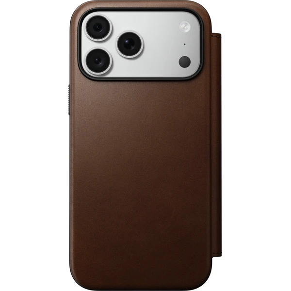 Nomad Modern Leather Folio MagSafe kožené puzdro iPhone 17 Pro Max/18 Pro Max Brown - Puzdra - Obrázok 53ff9def89994a809c035ca724c43657