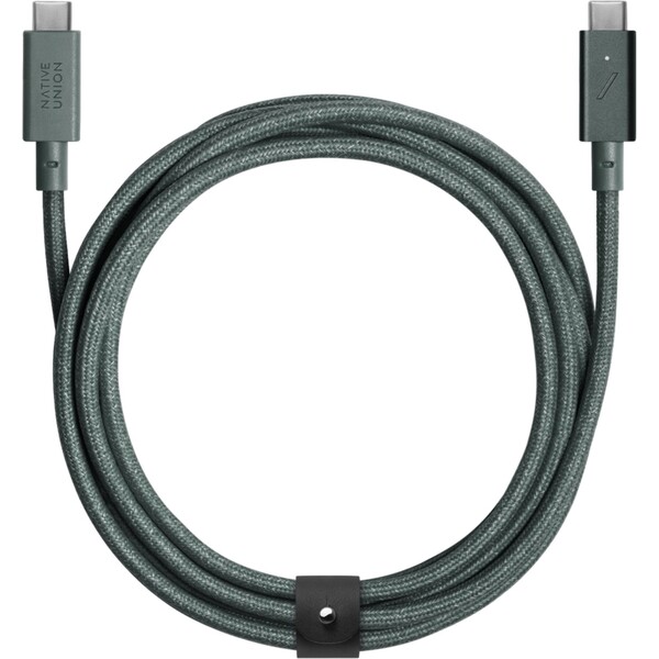 Native Union Belt Cable Pro USB-C 240W nabíjací kábel, 2,4m, zelený
