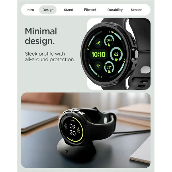Spigen Liquid Air kryt Google Pixel Watch 4 41mm matne čierny - Puzdra - Obrázok 543b20f1ca4d402791ea43dc4238c425