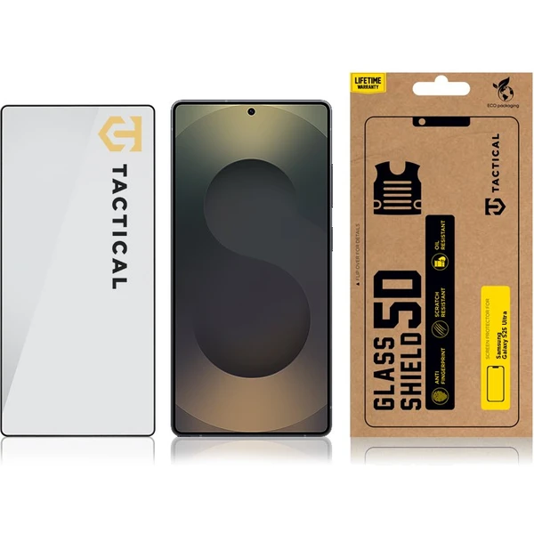 Tactical Glass Shield 5D sklo pre Samsung Galaxy S25 Ultra čierne - Ochranné fólie a sklo - Obrázok 545a128420b841f9a73e1ddbd1a2b35f