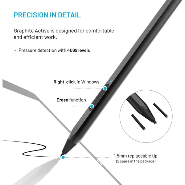 FIXED Graphite Active dotykové pero pre MPP 2.0 čierne - Stylusy - Obrázok 545f04b3716d4becaf37ed57105a763b