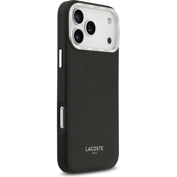 Lacoste PU Leather Champs Elysees MagSafe kryt iPhone 17 Pro Max čierny - Puzdra - Obrázok 54642b06db8b4caaa71fd5f7d1d1a626