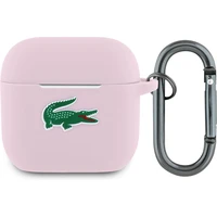Lacoste Liquid Silicone Croc Logo puzdro AirPods 4 ružové - Puzdra