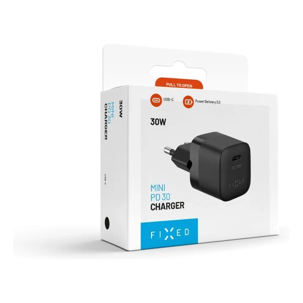 FIXED Mini nabíjačka s USB-C výstupom a podporou PD 30W čierna - Nabíjačky - Obrázok 54784ffc8eb1486cbbf63b99af12cf22