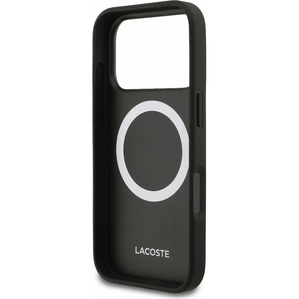 Lacoste PVC Iconic Petit Pique Metal Logo MagSafe Zadný kryt pre iPhone 18 Pro Black - Puzdra - Obrázok 548ffc9e09e147699f45f95e97953fbc