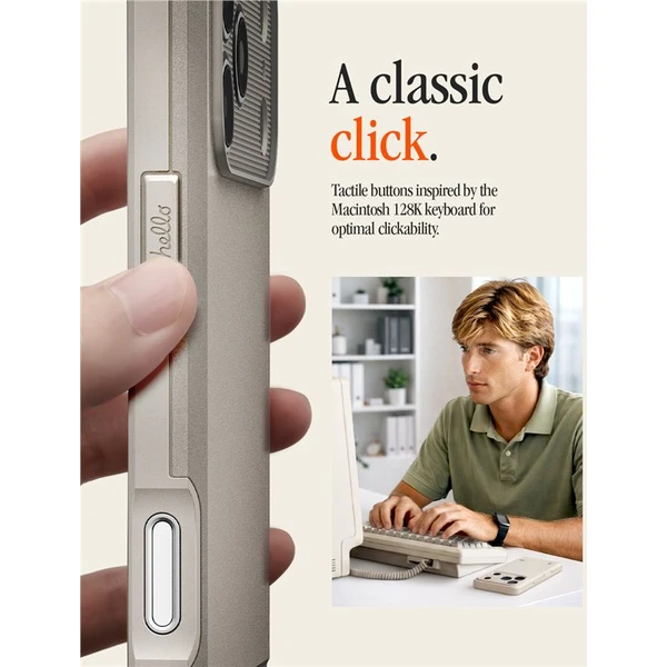Spigen Classic LS MagSafe kryt iPhone 17 Pro Max (Macintosh 128K) stone - Puzdra - Obrázok 54998e6de88a4c72a1fff537f1d06497